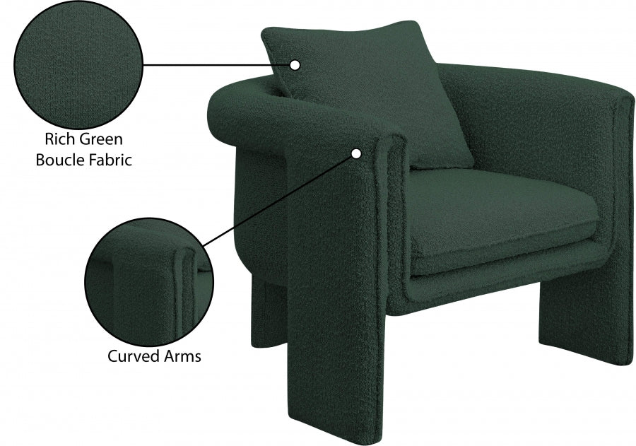 Fauteuil d'appoint rembourré en chenille Vivi