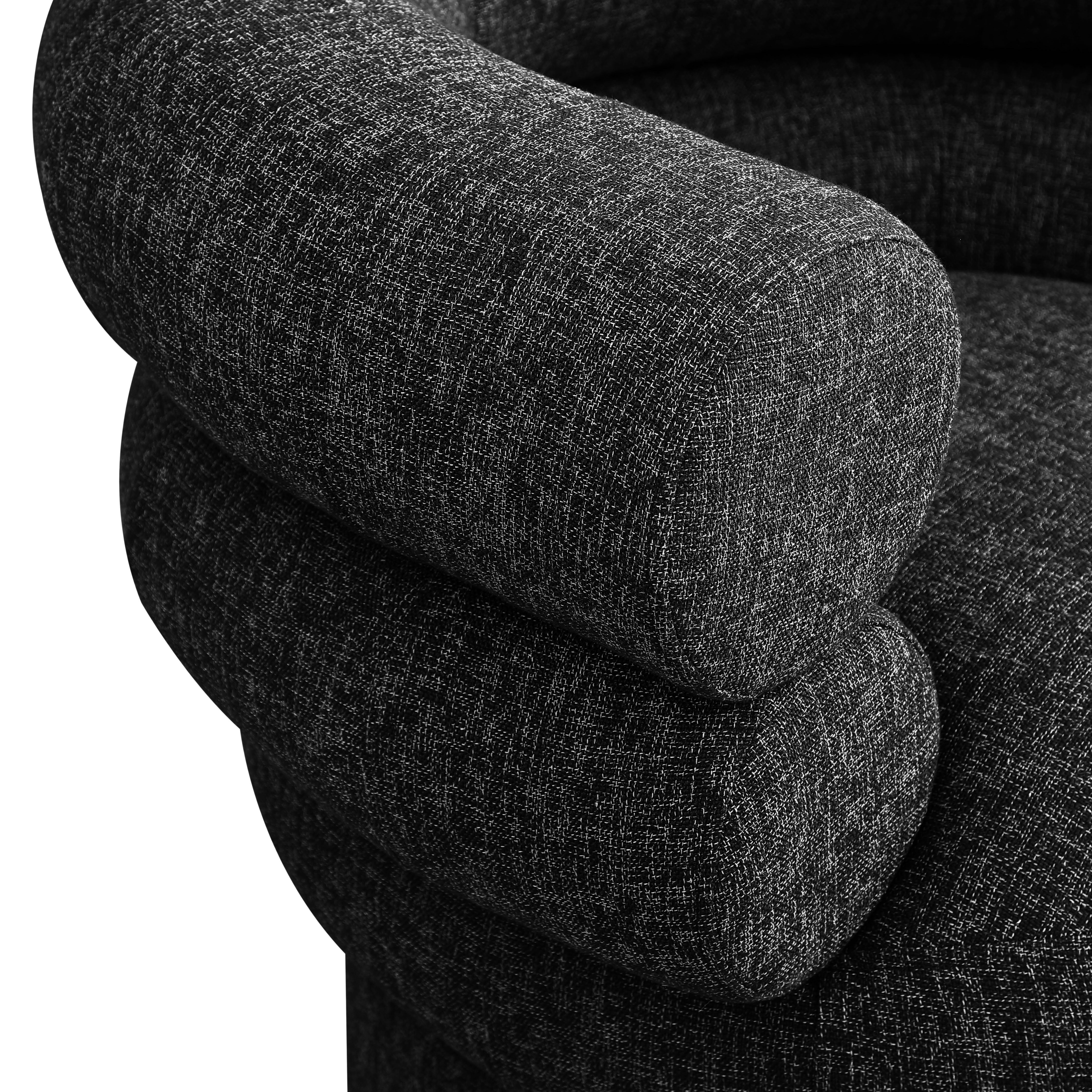 Valentina Linen Textured Fabric Upholstered Swivel Accent Chair