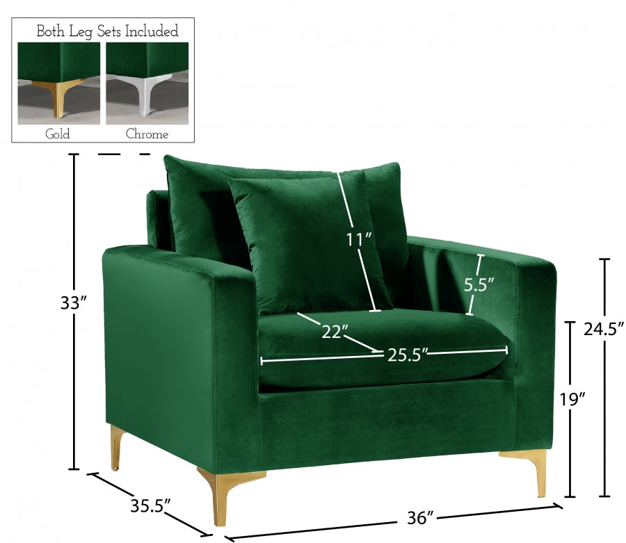 Fauteuil d'appoint rembourré en chenille Vivi