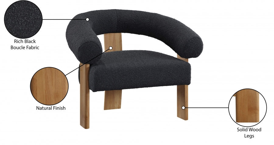Fauteuil d'appoint rembourré en chenille Vivi