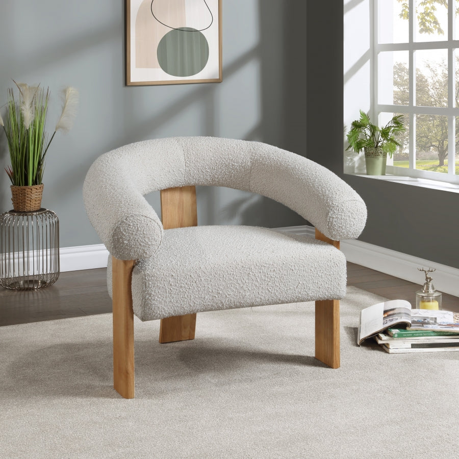 Fauteuil d'appoint rembourré en chenille Vivi