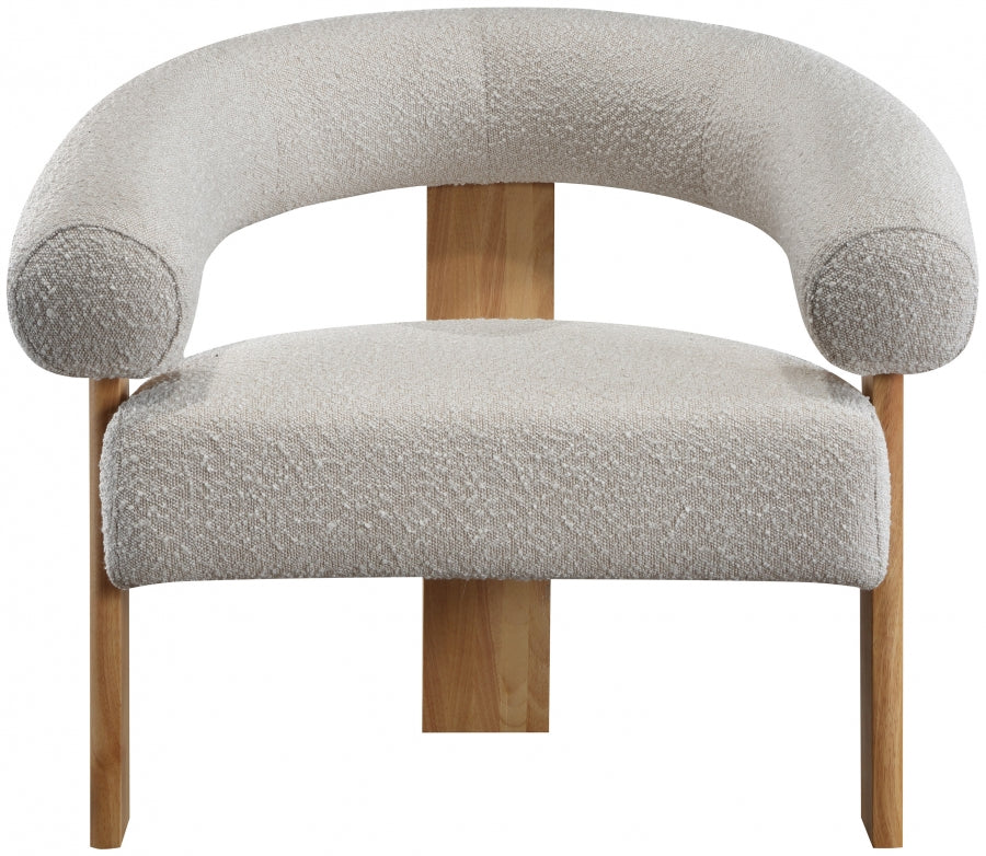 Fauteuil d'appoint rembourré en chenille Vivi