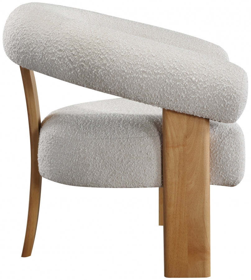 Fauteuil d'appoint rembourré en chenille Vivi
