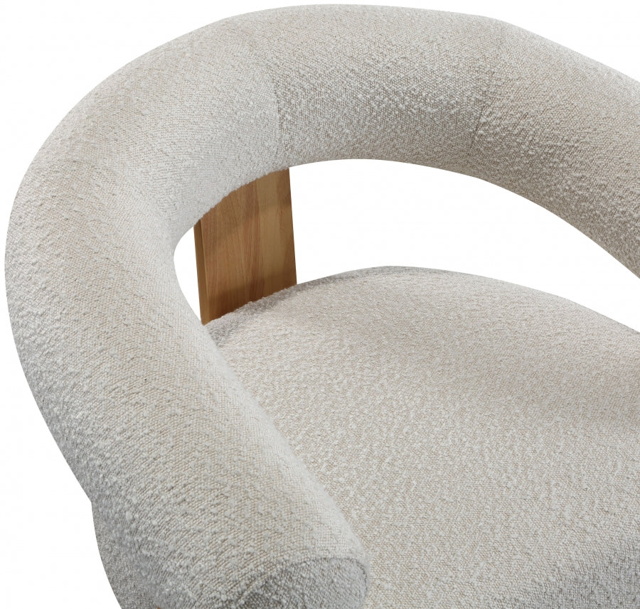 Fauteuil d'appoint rembourré en chenille Vivi