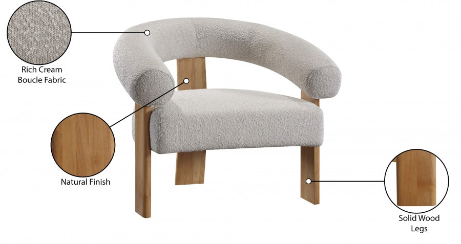 Fauteuil d'appoint rembourré en chenille Vivi