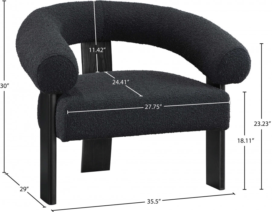 Fauteuil d'appoint rembourré en chenille Vivi
