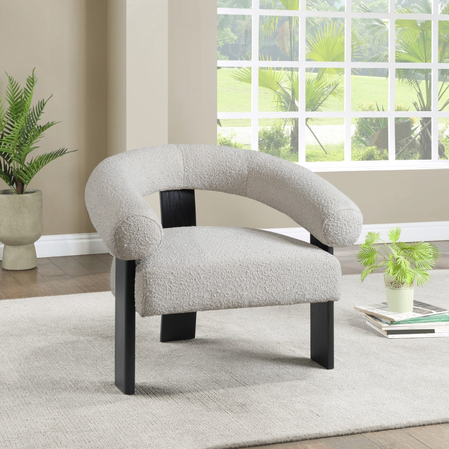 Fauteuil d'appoint rembourré en chenille Vivi