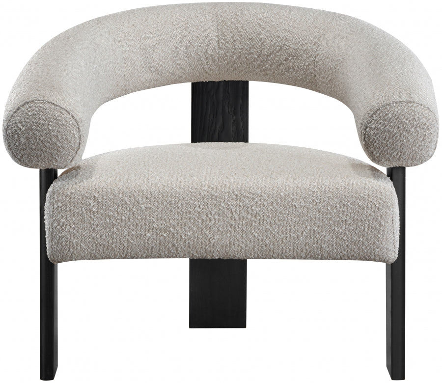 Fauteuil d'appoint rembourré en chenille Vivi