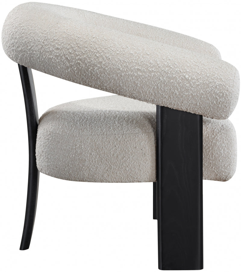 Fauteuil d'appoint rembourré en chenille Vivi