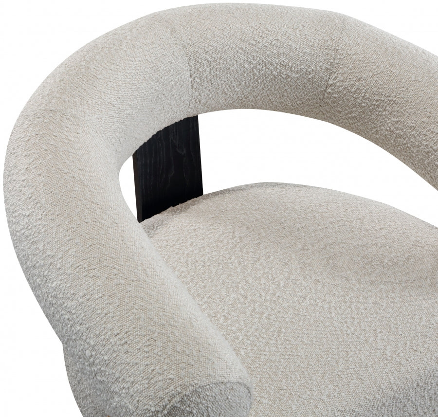 Fauteuil d'appoint rembourré en chenille Vivi