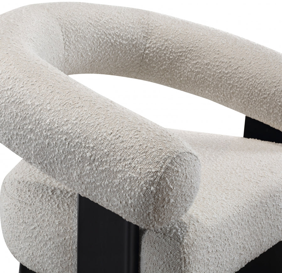 Fauteuil d'appoint rembourré en chenille Vivi