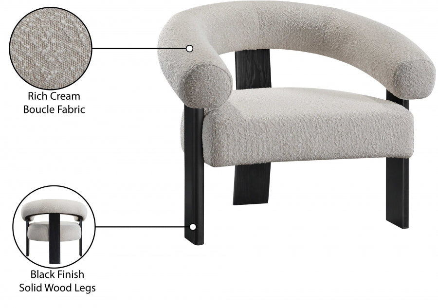 Fauteuil d'appoint rembourré en chenille Vivi