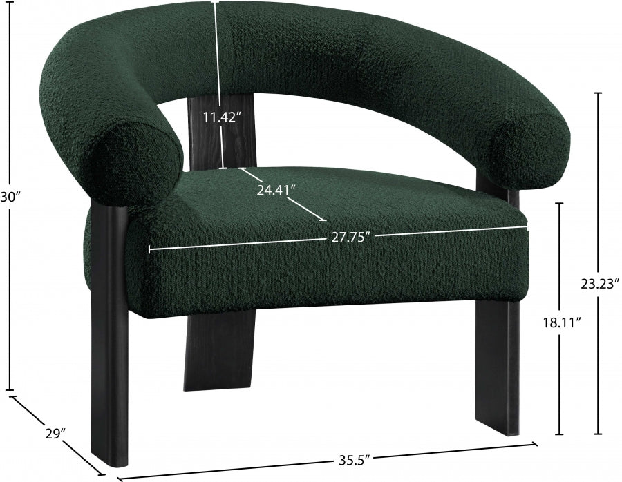 Fauteuil d'appoint rembourré en chenille Vivi