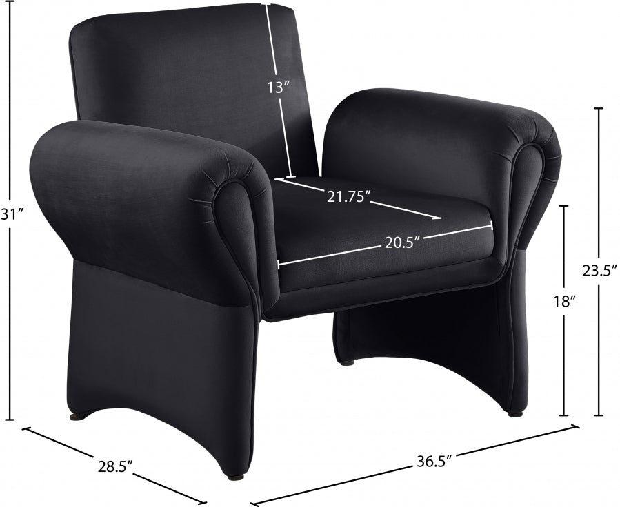 Fleurette Velvet Upholstered Accent Chair