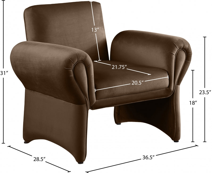 Fleurette Velvet Upholstered Accent Chair
