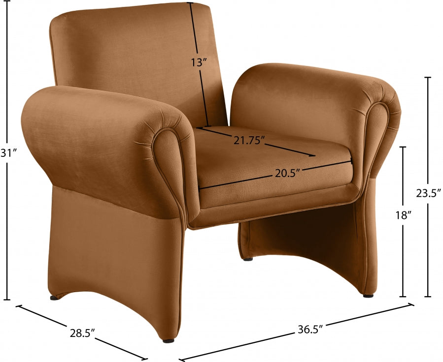Fleurette Velvet Upholstered Accent Chair