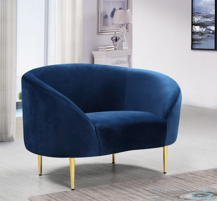 Fauteuil d'appoint rembourré en chenille Vivi