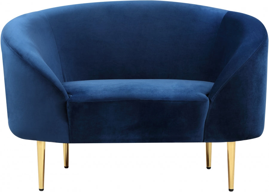 Fauteuil d'appoint rembourré en chenille Vivi