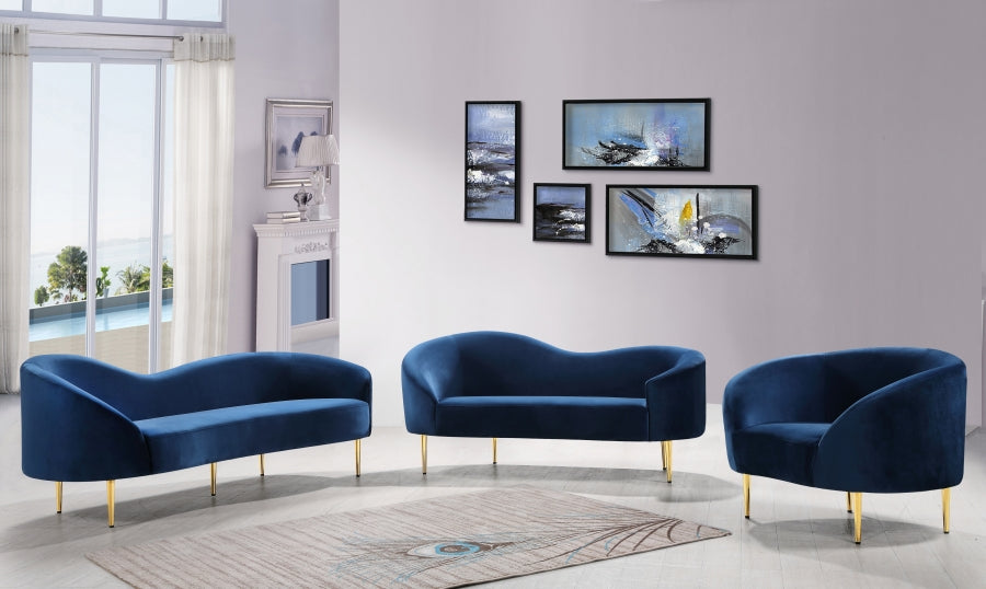 Fauteuil d'appoint rembourré en chenille Vivi