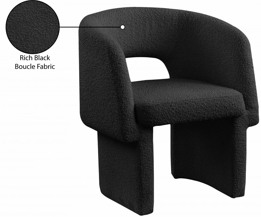 Fauteuil d'appoint rembourré en chenille Vivi