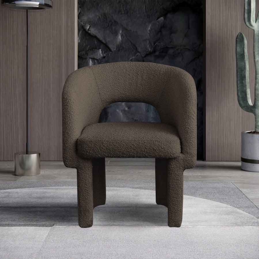 Fauteuil d'appoint rembourré en chenille Vivi