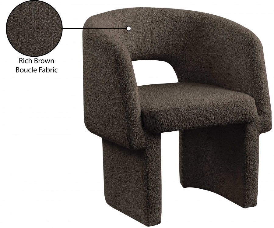 Fauteuil d'appoint rembourré en chenille Vivi