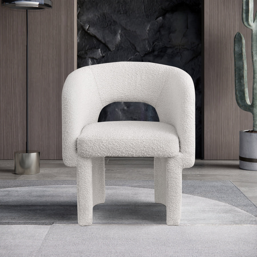 Fauteuil d'appoint rembourré en chenille Vivi