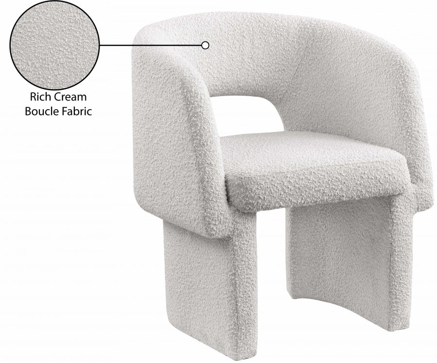 Fauteuil d'appoint rembourré en chenille Vivi