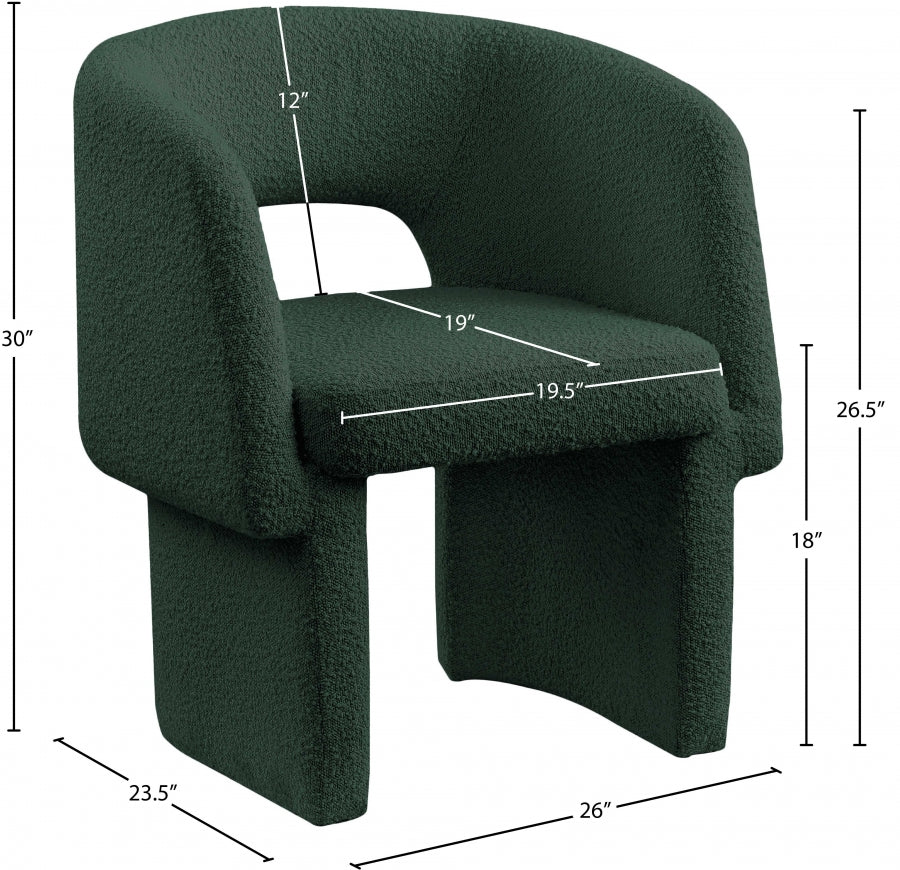 Fauteuil d'appoint rembourré en chenille Vivi