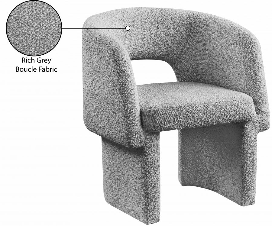 Fauteuil d'appoint rembourré en chenille Vivi