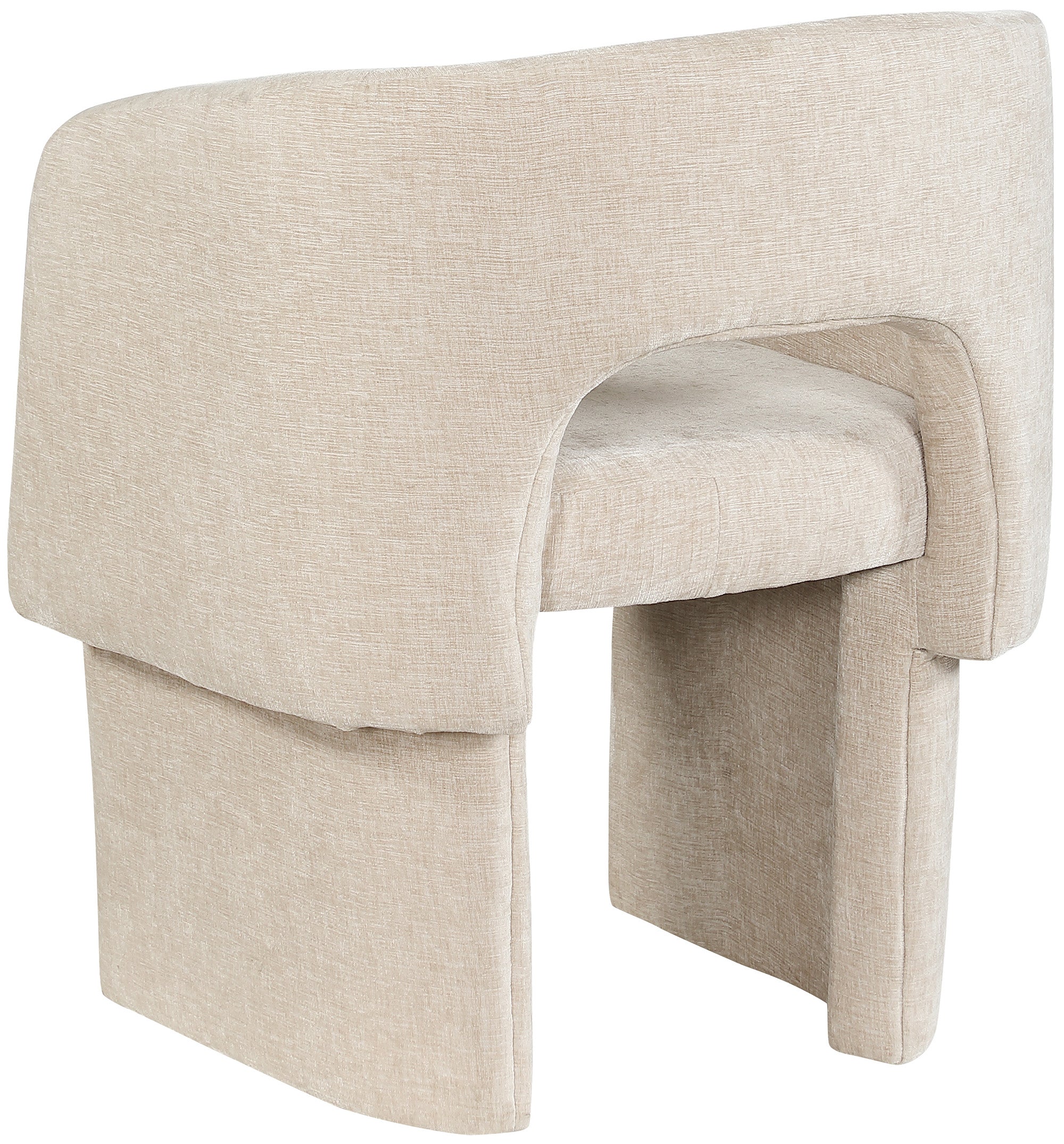 Fauteuil d'appoint rembourré en chenille Vivi