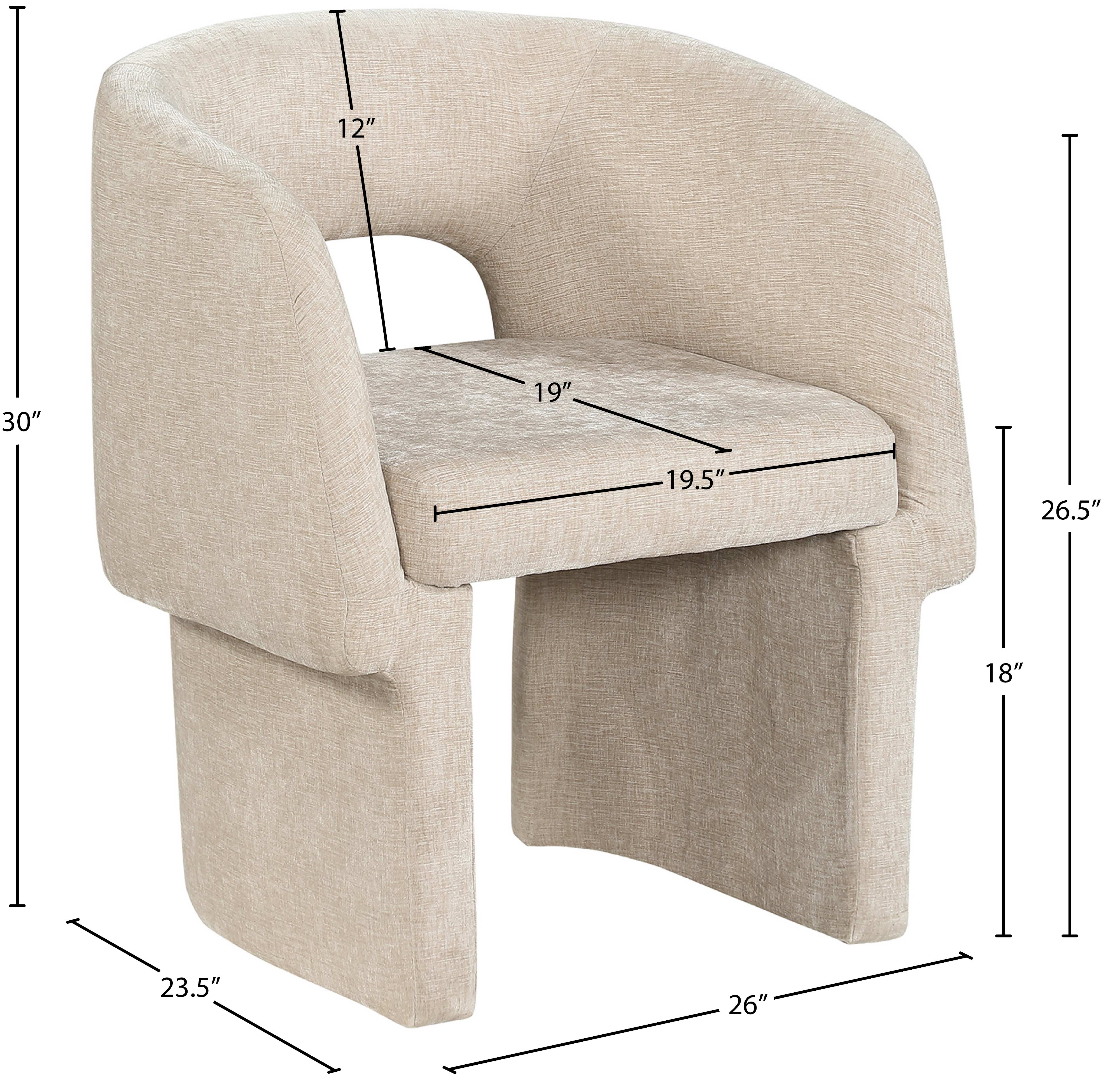 Fauteuil d'appoint rembourré en chenille Vivi