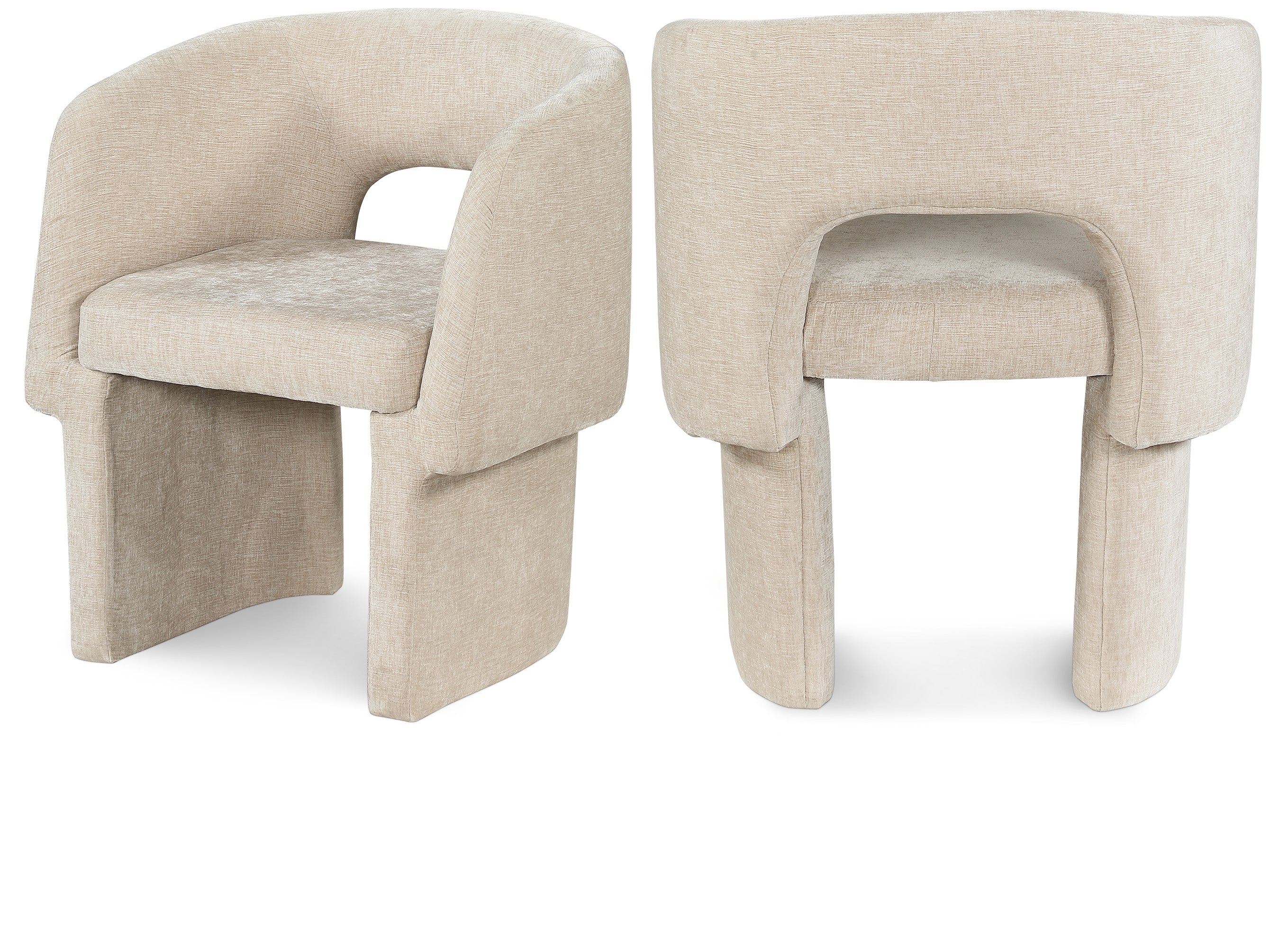 Fauteuil d'appoint rembourré en chenille Vivi