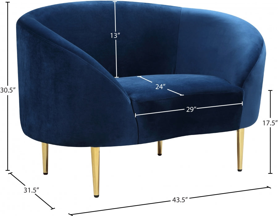 Fauteuil d'appoint rembourré en chenille Vivi