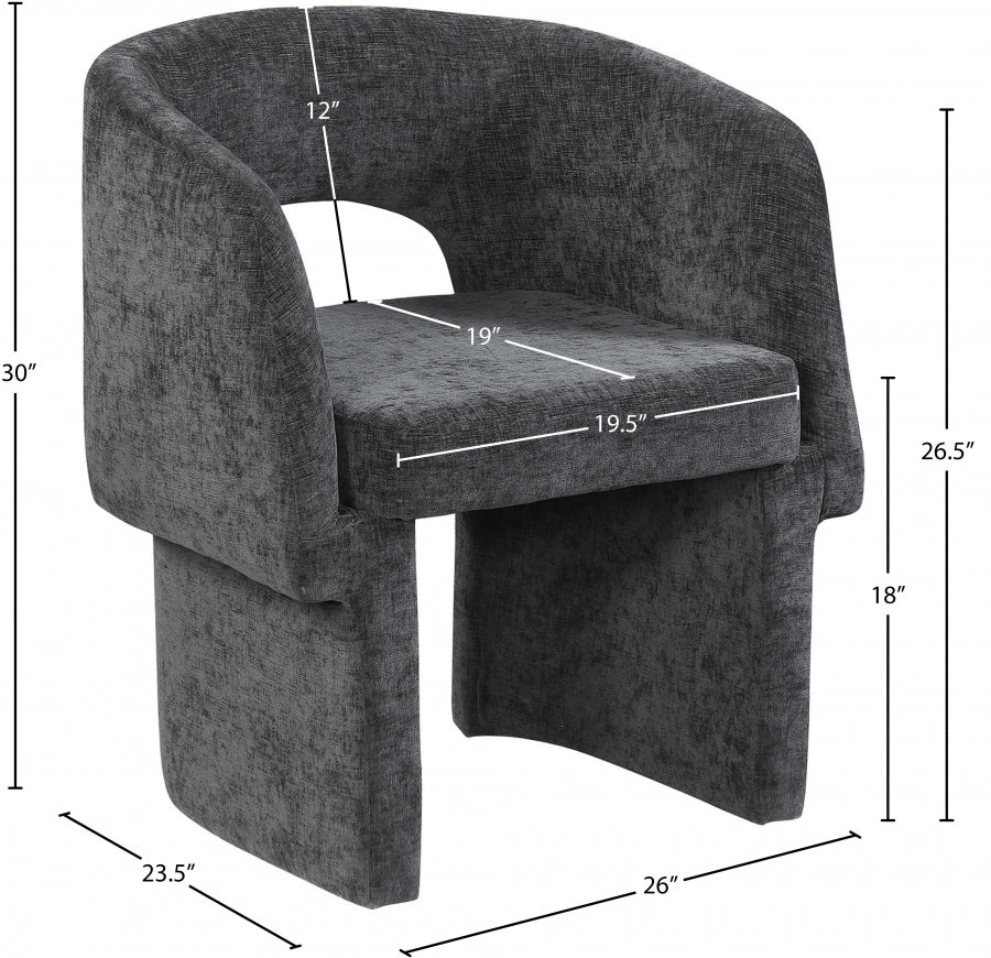 Fauteuil d'appoint rembourré en chenille Vivi