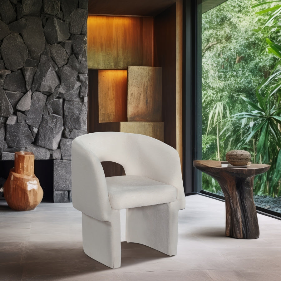 Fauteuil d'appoint rembourré en chenille Vivi