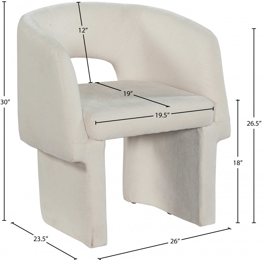 Fauteuil d'appoint rembourré en chenille Vivi