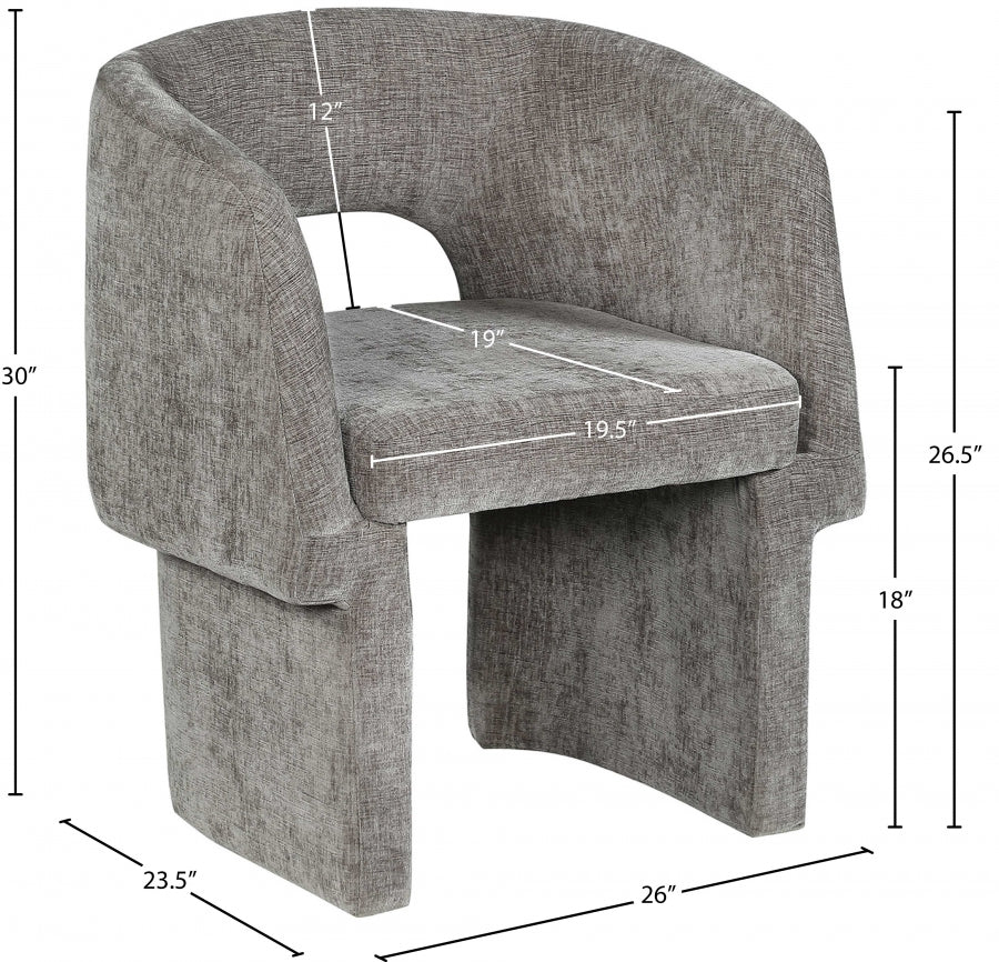 Fauteuil d'appoint rembourré en chenille Vivi