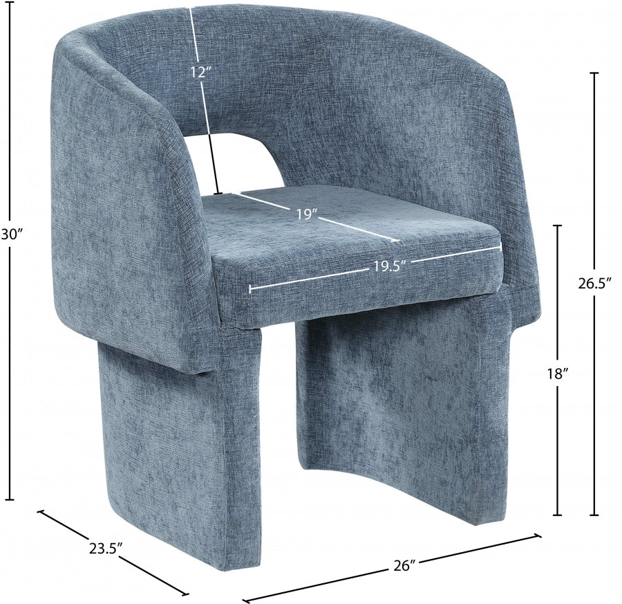 Fauteuil d'appoint rembourré en chenille Vivi