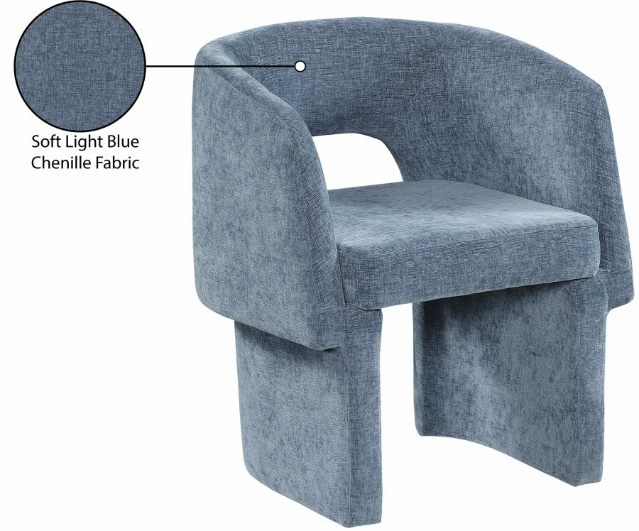 Fauteuil d'appoint rembourré en chenille Vivi