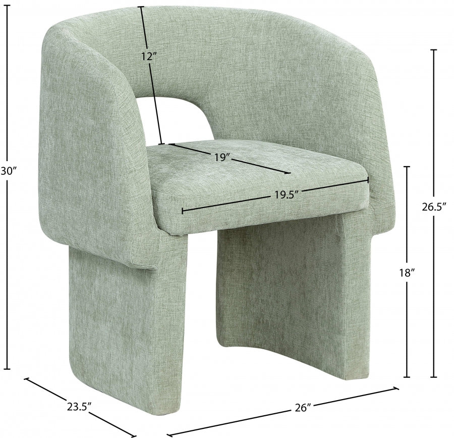 Fauteuil d'appoint rembourré en chenille Vivi