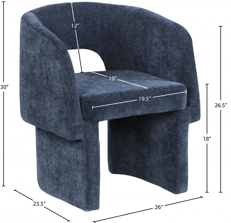 Fauteuil d'appoint rembourré en chenille Vivi