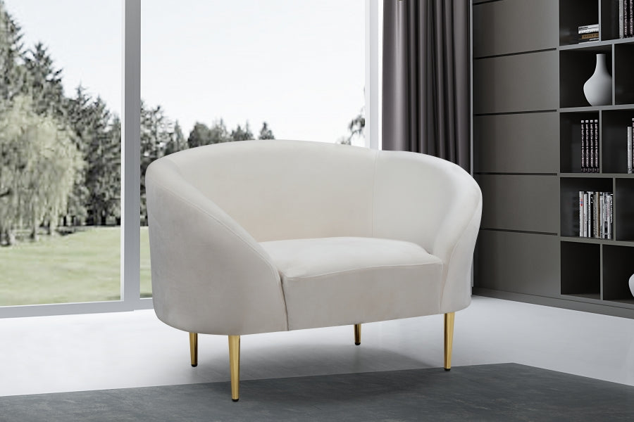 Fauteuil d'appoint rembourré en chenille Vivi