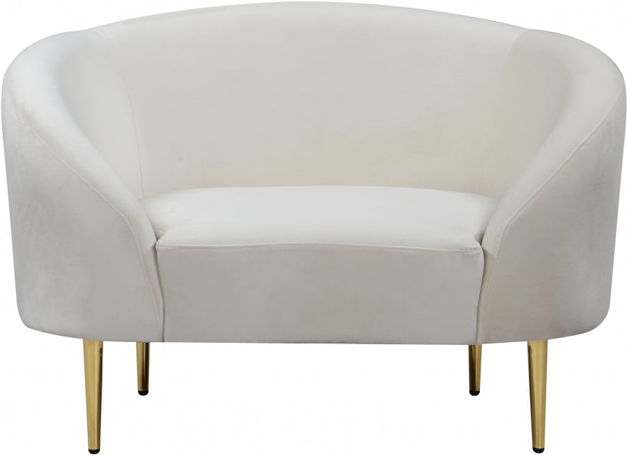 Fauteuil d'appoint rembourré en chenille Vivi