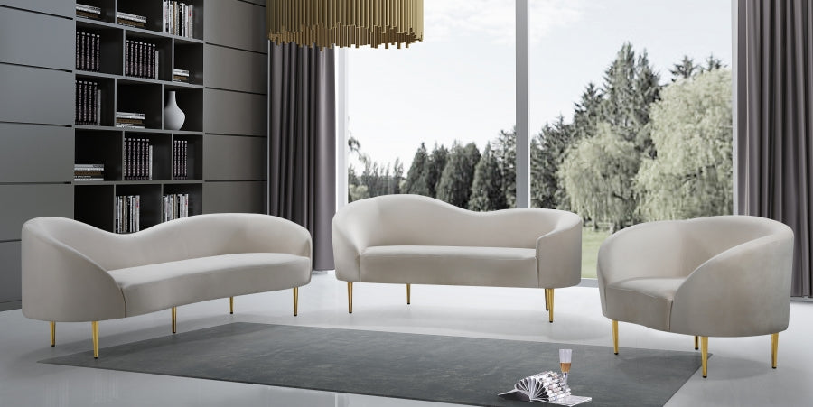 Fauteuil d'appoint rembourré en chenille Vivi