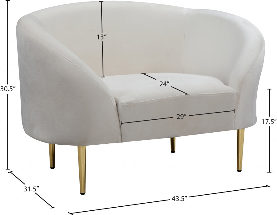 Fauteuil d'appoint rembourré en chenille Vivi