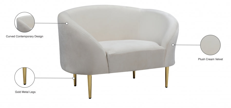 Fauteuil d'appoint rembourré en chenille Vivi
