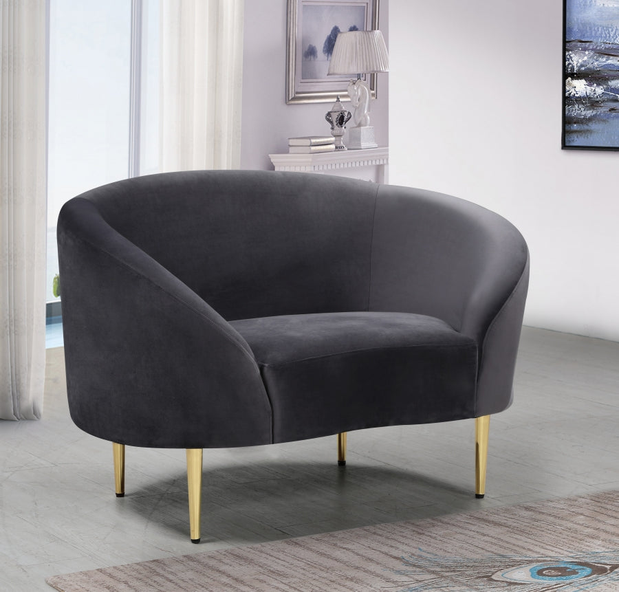 Fauteuil d'appoint rembourré en chenille Vivi