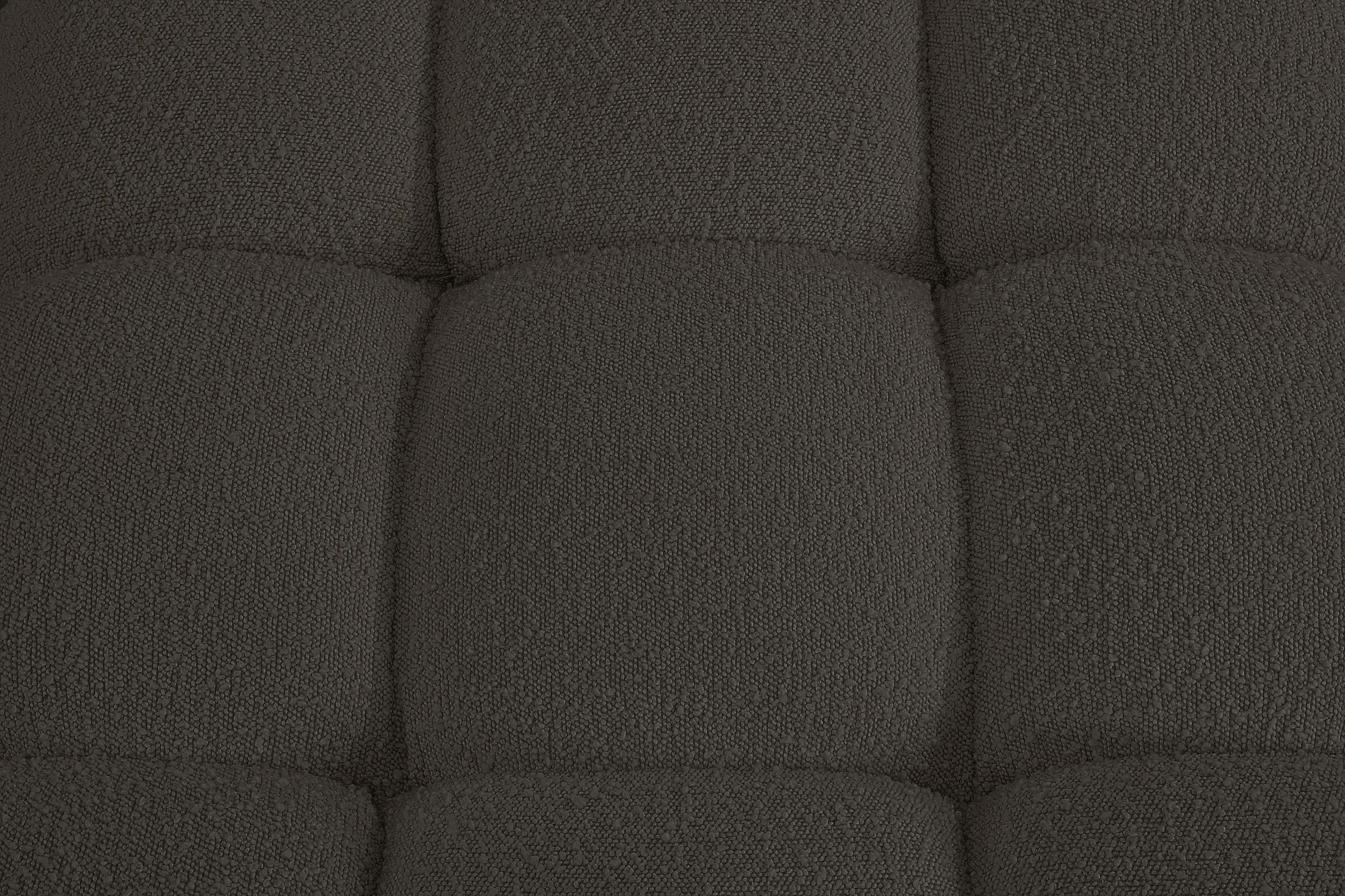 Pouf en tissu boucle Ames