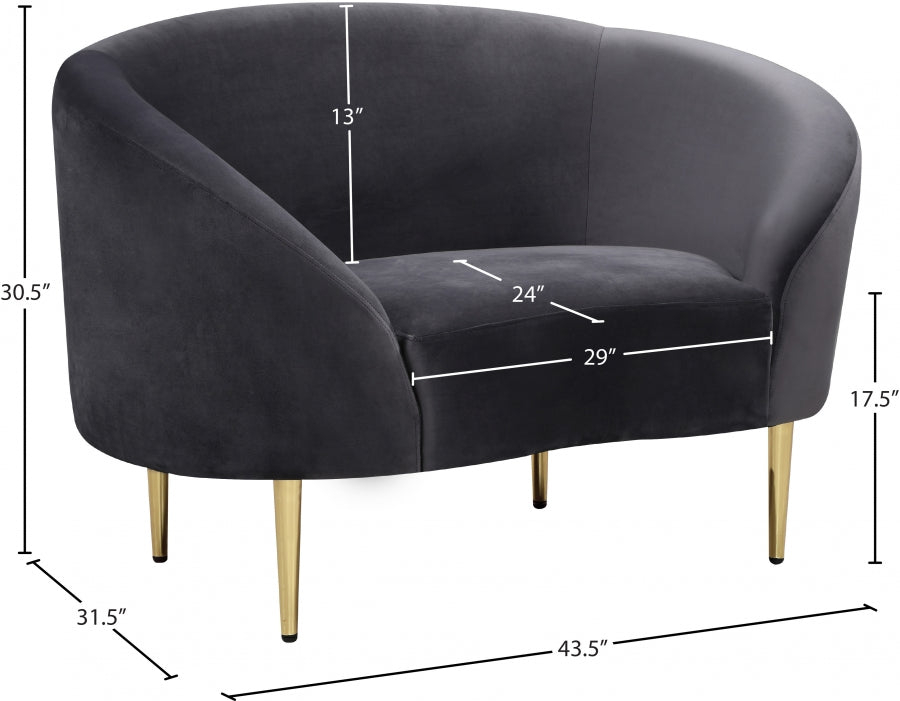 Fauteuil d'appoint rembourré en chenille Vivi